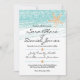 Strand-themenorientierte Hochzeits-Einladung mit Einladung (Vorderseite)