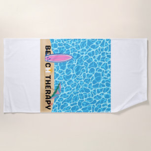 Strand-Therapie-Surfboard-Sommer-Poster Strandtuch