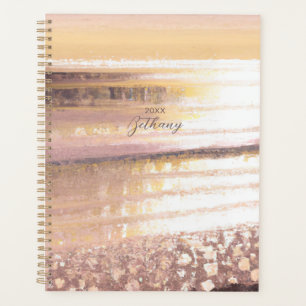 Strand Tide Golden Hour Abstraktes Meer Planer