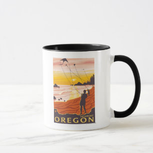 Strand u. Drachen - Newport, Oregon Tasse
