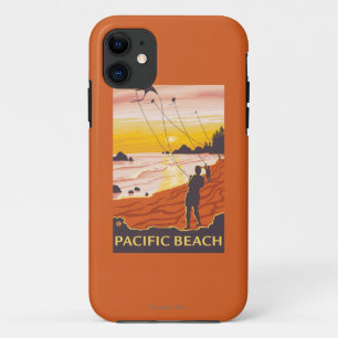 Strand u. Drachen - pazifischer Strand, Washington Case-Mate iPhone Hülle