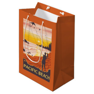 Strand u. Drachen - pazifischer Strand, Washington Mittlere Geschenktüte