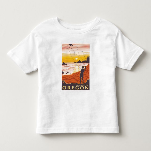 Strand u. Drachen - Tillamook, Oregon Kleinkind T-shirt (Vorderseite)