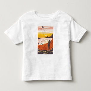 Strand u. Drachen - Washington-Küste Kleinkind T-shirt
