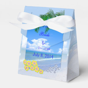 Strand und blaue Himmel, die Save the Date Wedding Geschenkschachtel
