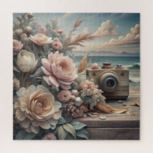 Strand und Blumenpuzzle