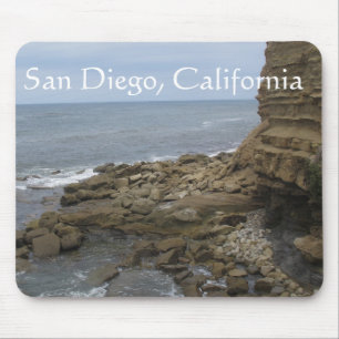 Strand und Felsen in San Diego, Kalifornien Mousepad