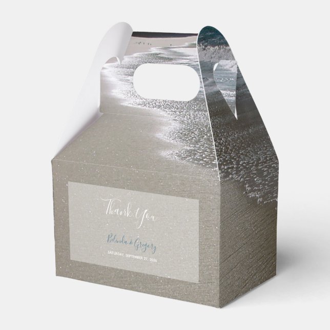 Strand und Hochzeit am Meer Geschenkschachtel (Vorderseite)