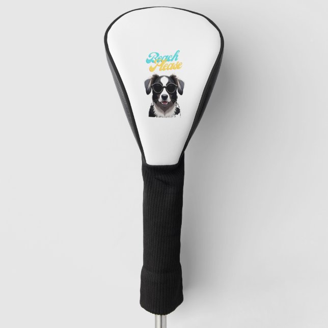 Strand und Hunde Golf Headcover (Vorderseite)