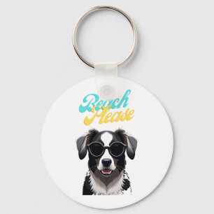 Strand und Hunde Schlüsselanhänger