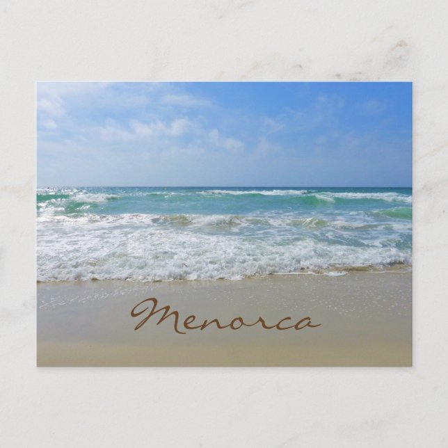 Strand und Meer von Menorca Postkarte (Vorderseite)