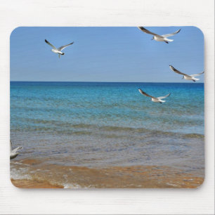 Strand und Möwen Mousepad
