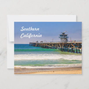 Strand und Pier in San Clemente im Süden Kaliforni Karte