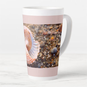Strand und Seashell Foto Custom Milchtasse