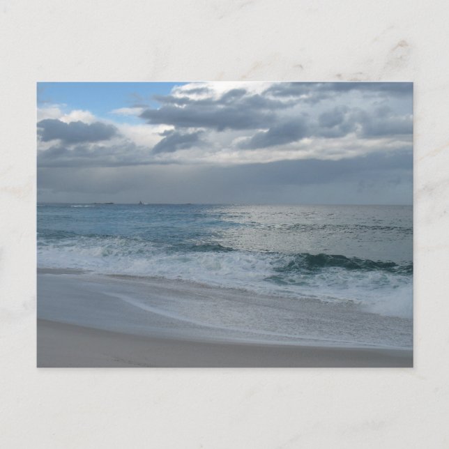 Strand und Wellen Postkarte (Vorderseite)
