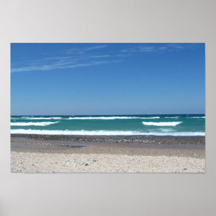 Strand- und Wellenbrecher Poster