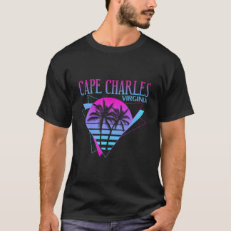 Strand Vaporwave Urlaub Cape Charles T-Shirt