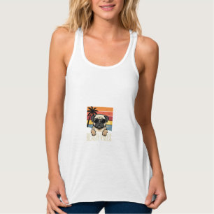 Strand-Vibes-Mops-Hund-Sonnenuntergang Tank Top