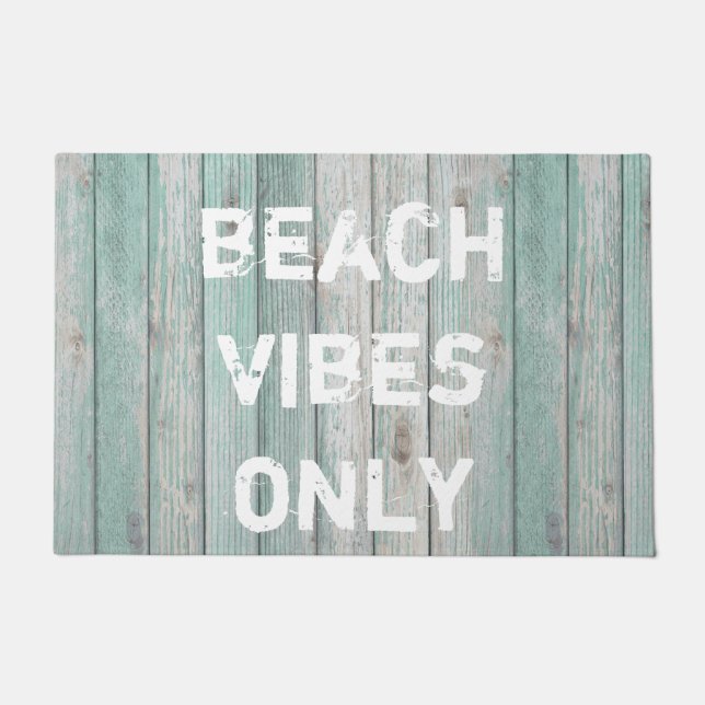 Strand Vibes nur Not Hütte Holz Fußmatte (Vorderseite)