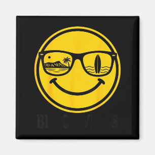 Strand vibes surfen lächeln gesicht sonnenbrille s magnet
