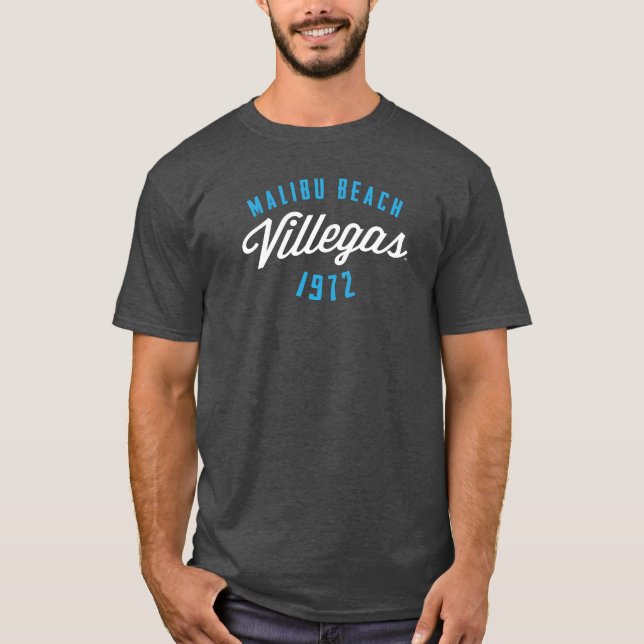 Strand-Vintager Logo-T - Shirt Villegas Malibu (Vorderseite)