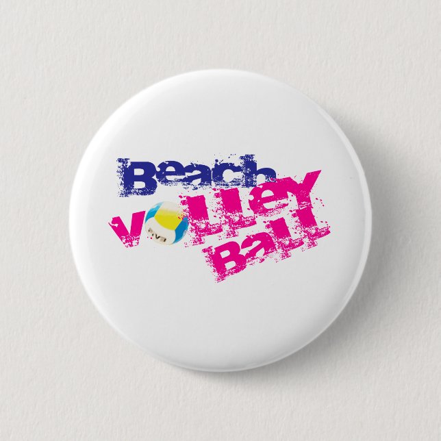Strand-Volleyball Button (Vorderseite)