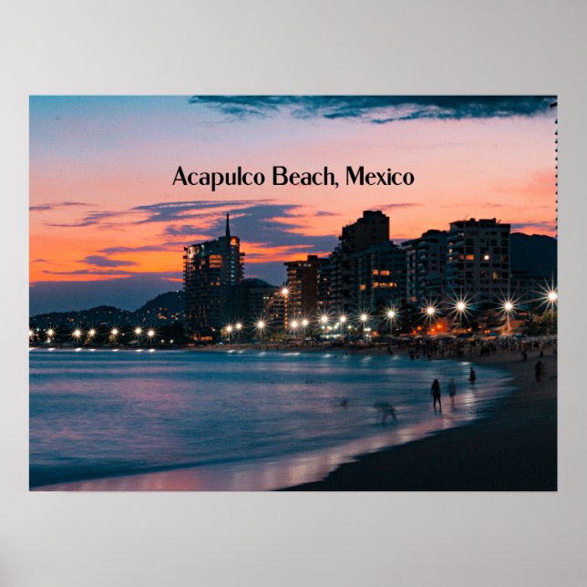 Strand von Acapulco, Mexiko Poster (Vorne)