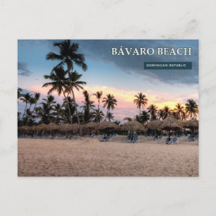 Strand von Bávaro bei Sonnenuntergang Postkarte