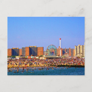 Strand von Coney Island - NYC-Postkarte Postkarte