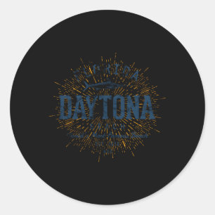 Strand von Daytona Runder Aufkleber