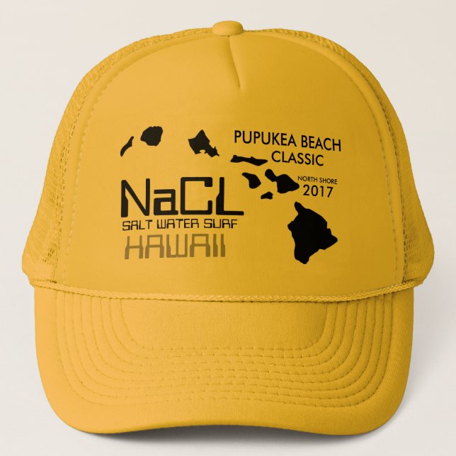 STRAND VON NaCL SALZ WASSER SURF PUPUKEA Truckerkappe (Vorderseite)