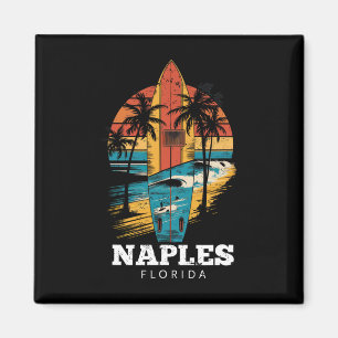 Strand von Neapel Florida Surfboard Surfen Retro Magnet