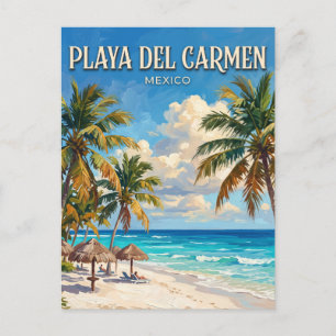 Strand von Playa del Carmen Mexiko Postkarte