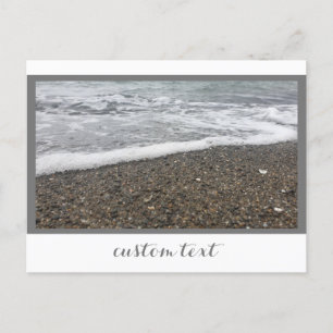 STRAND VON ROCKY OCEAN WHITE WAVES ROLLING SHORE POSTKARTE