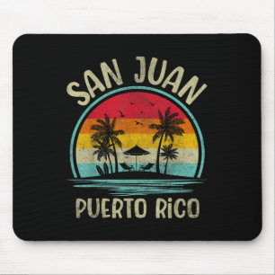 Strand von San Juan Puerto Rico Palme Familie Somm Mousepad