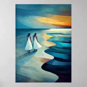 Strand von Skagen - Kubistische Meisterwerk-Inspir Poster