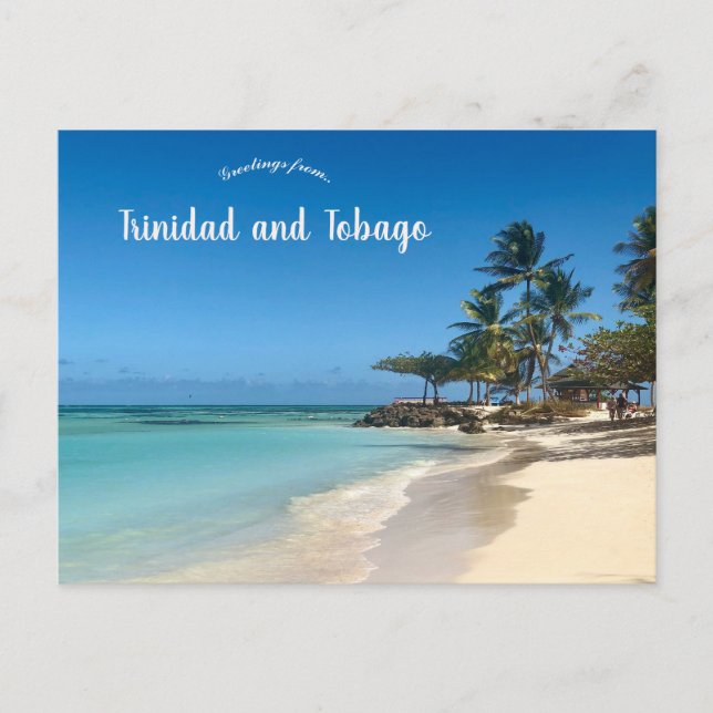 Strand von Trinidad und Tobago Postkarte (Vorderseite)