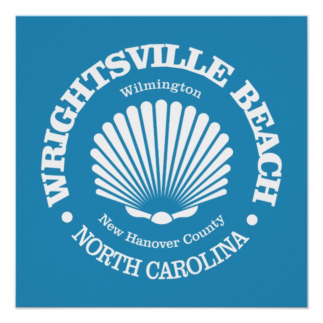 Strand von Wrightsville (Muschel) Poster (Vorderseite)