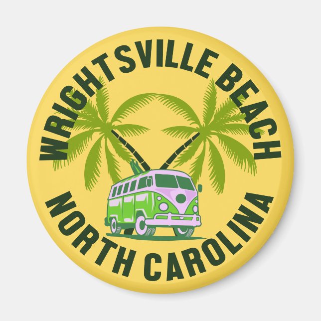 Strand von Wrightsville, North Carolina Magnet (Vorne)