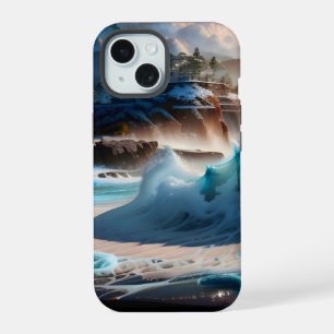 Strand Vordere Ozeanwellen Landschaft 1 iPhone 15 Hülle