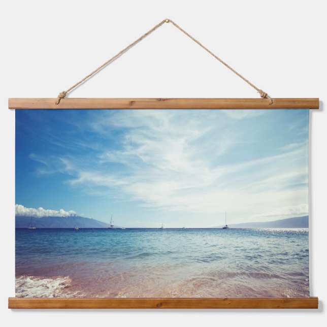 Strand Wandteppich Mit Holzrahmen (Vorne)