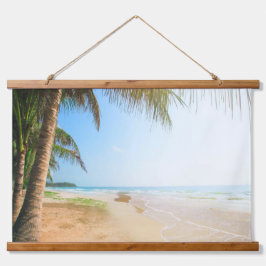 Strand Wandteppich Mit Holzrahmen