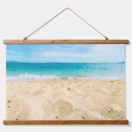 Strand Wandteppich Mit Holzrahmen