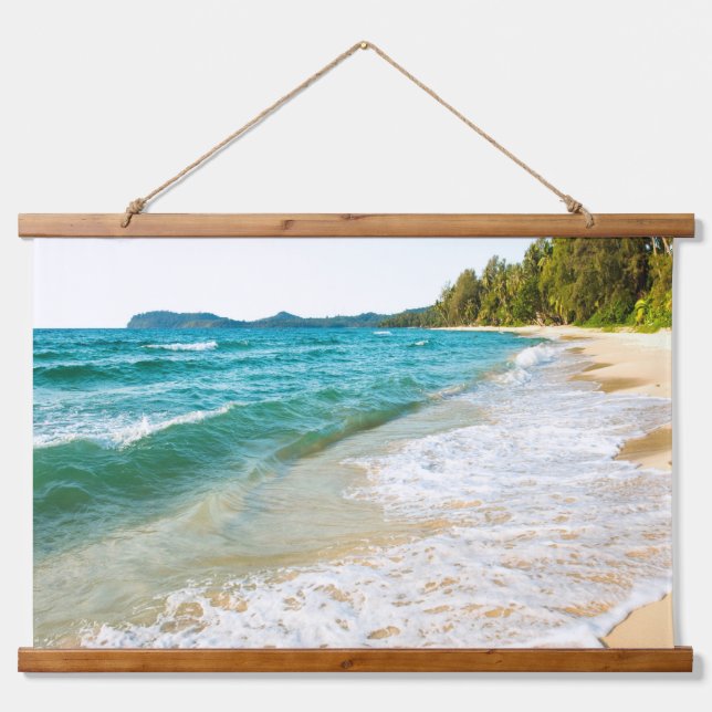 Strand Wandteppich Mit Holzrahmen (Vorne)