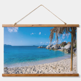 Strand Wandteppich Mit Holzrahmen