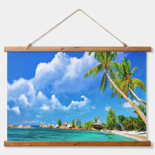 Strand Wandteppich Mit Holzrahmen