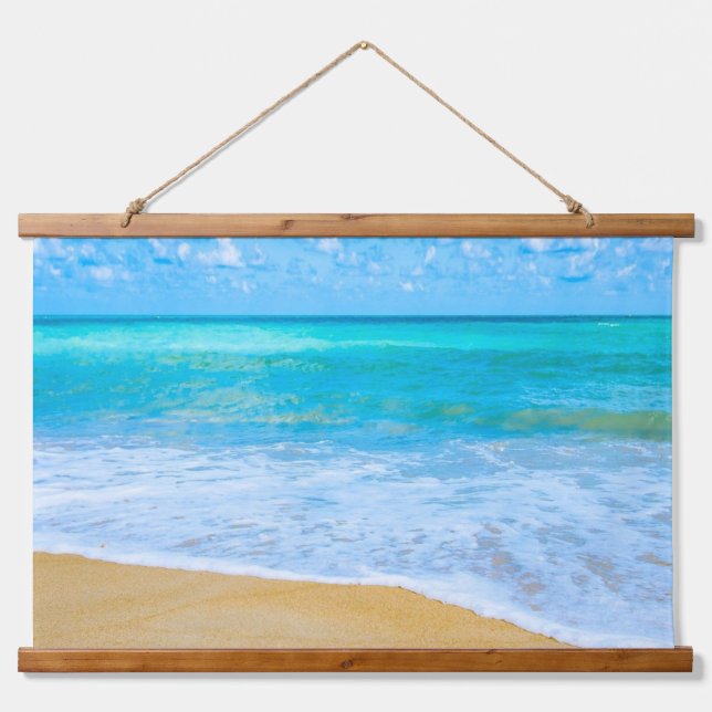Strand Wandteppich Mit Holzrahmen (Vorne)