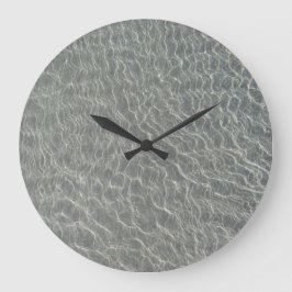 Strand Wasser Ripples & Sand Große Wanduhr