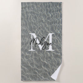 Strand Wasserarme und Sandstrand Mit Monogramm Strandtuch