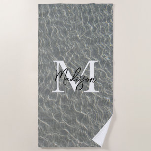 Strand Wasserarme und Sandstrand Mit Monogramm Strandtuch